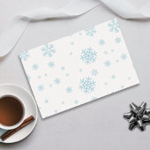 Minimal Blue Snowflakes Vakantie Tissuepapier