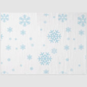 Minimal Blue Snowflakes Vakantie Tissuepapier (Voorkant)
