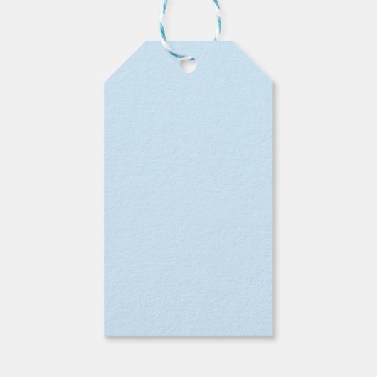 Minimal Blue Snowflakes Vakantiefoto Cadeaulabel (Achterkant)