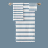 Minimal Blue Stripes Modern Pattern Design Bad Handdoek