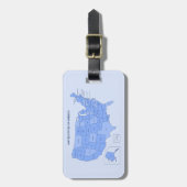 Minimal Blue United States Map Illustration Bagagelabel (Voorkant verticaal)