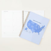 Minimal Blue United States Map Illustration Planner (Display)