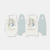 Minimal Blue Winter Christmas Boy Baby shower Bedankdoosjes (Uitgevouwen)