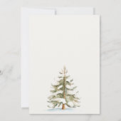 Minimal Blue Winter Christmas Boy Baby shower Bedankkaart (Achterkant)