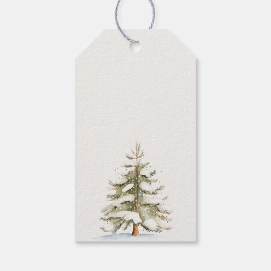 Minimal Blue Winter Christmas Boy Baby shower Cadeaulabel (Achterkant)