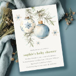 Minimal Blue Winter Christmas Boy Baby shower Kaart<br><div class="desc">Minimal Blue Winter Christmas Boy Baby shower Invitation & Suite. Voor verdere aanpassingen of andere overeenkomende objecten kunt u contact met mij opnemen via yellowfebstudio@gmail.com</div>