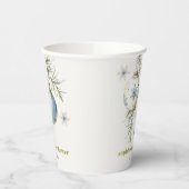 Minimal Blue Winter Christmas Boy Baby shower Papieren Bekers (Links)