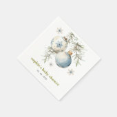 Minimal Blue Winter Christmas Boy Baby shower Servet (Hoek)