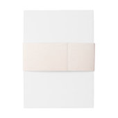 Minimal Blush & Bloom Bold Scrip Monogram Huwelijk Uitnodigingen Wikkel (Achterkant Voorbeeld)