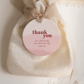 Minimal Blush Bloom Bold Script Wedding Bedankt Bedankjes Labels