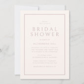 Minimal Blush Elegant Modern Vrijgezellenfeest Kaart (Voorkant)