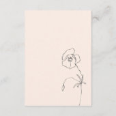 Minimal Blush Fine Art Floral Bruiloft Routebeschr Informatiekaartje (Achterkant)