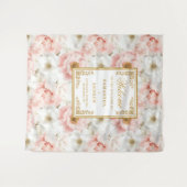 Minimal Blush Gold Waterverf Huwelijksachtergrond Wandkleed (Voorkant (horizontaal))