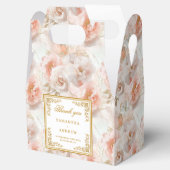 Minimal Blush Gold Waterverf Wedding Favoriet Box Bedankdoosjes (Geopend)