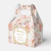 Minimal Blush Gold Waterverf Wedding Favoriet Box Bedankdoosjes (Voorkant Zijde)