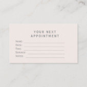 Minimal Blush Monogram Makeup Artist Branding Card Afsprakenkaartje (Achterkant)