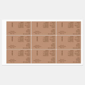 Minimal Boho 1oz 30ml Cosmetic Bottle Waterproof Labels (Vel)