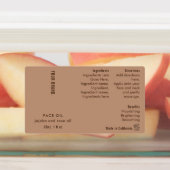 Minimal Boho 1oz 30ml Cosmetic Bottle Waterproof Labels (Aangebracht)