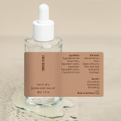 Minimal Boho 1oz 30ml Cosmetic Bottle Waterproof Labels