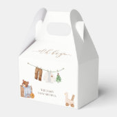 Minimal Boho Boy Kleding Baby shower Bedankdoosjes (Voorkant Zijde)