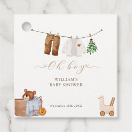 Minimal Boho Boy Kleding Baby shower Bedankjes Labels