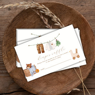 Minimal Boho Boy Kleding Baby shower Luierloof Informatiekaartje