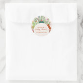 Minimal Boho Cactus Arch Desert Pampas Baby shower Ronde Sticker (Tas)