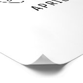 Minimal Boho Champagne Brunch Baby shower Welkom Poster (Hoek)