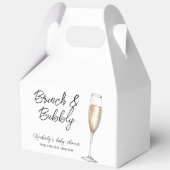 Minimal Boho Champagne Brunch Bubbly Baby shower Bedankdoosjes (Voorkant)