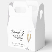 Minimal Boho Champagne Brunch Bubbly Baby shower Bedankdoosjes (Open)