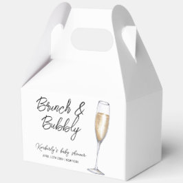 Minimal Boho Champagne Brunch Bubbly Baby shower Bedankdoosjes