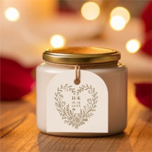 Minimal Boho Floral Heart-Shape Wedding Bouquet