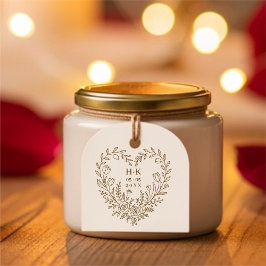 Minimal Boho Floral Heart-Shape Wedding Bouquet Rubberstempel