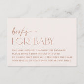 Minimal Boho, Modern, Terracotta, Boeken voor Baby Informatiekaartje (Voorkant)