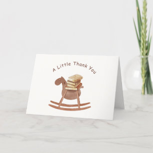 Minimal Boho New Chapter Storybook Baby shower Bedankkaart