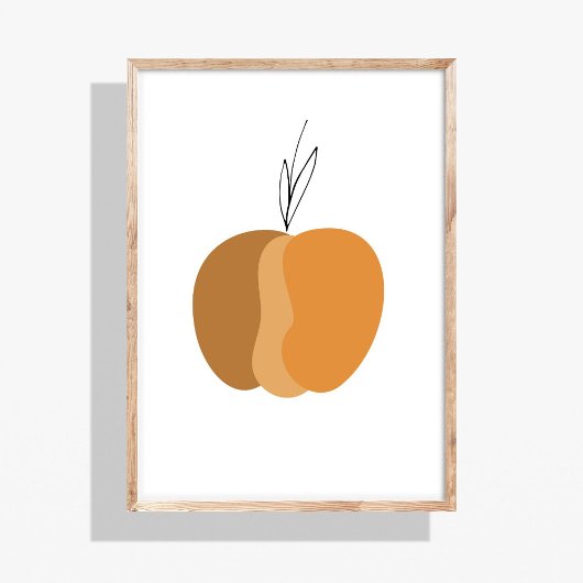 Minimal Boho Pumpkin Herfst Poster