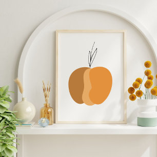 Minimal Boho Pumpkin Herfst Poster