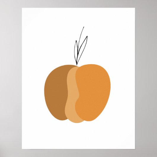 Minimal Boho Pumpkin Herfst Poster (Voorkant)