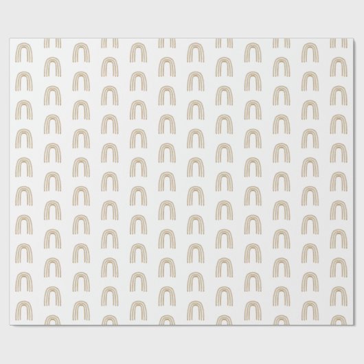 Minimal Boho Rainbow Cadeaupapier (Vlak)