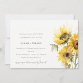 Minimal Boho Rustic Sunflower Huwelijk Jubileum Kaart (Voorkant)