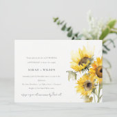 Minimal Boho Rustic Sunflower Huwelijk Jubileum Kaart (Staand voorkant)