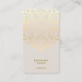 Minimal Boho Sand Wellness Coach Yoga Lotus Visitekaartje (Voorkant)