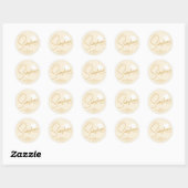 Minimal Boho Sunshine Beige Baby shower Dank u Ronde Sticker (Vel)
