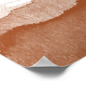 Minimal Boho Terracotta Ombre Baby shower Welkom Poster (Hoek)