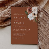 Minimal Boho Terracotta Wedding  Kaart