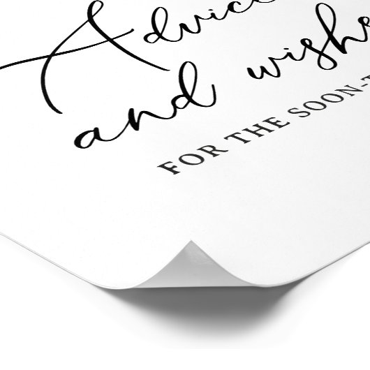 Minimal Boho Vrijgezellenfeest Advies en Wensen Si Poster (Hoek)