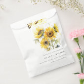 Minimal Boho Waterverf Zonnebloem Rustiek Huwelijk Bedankzakje (Gezegeld)