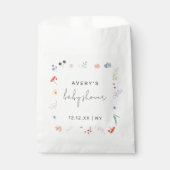 Minimal Boho Wildflower Lijst Baby shower Bedankzakje (Voorkant)