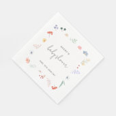 Minimal Boho Wildflower Lijst Baby shower Servet (Hoek)