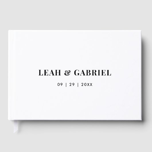Minimal Bold Couples Wedding Gastenboek (Voorkant)